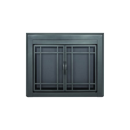 Fireplace Glass Doors Easton Medium Gunmetal EA-5011GM